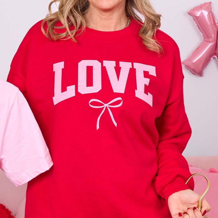 Love With Bow Bella Crew Sweatshirt