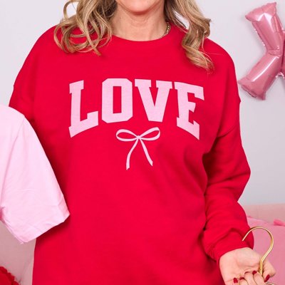 Love With Bow Bella Crew Sweatshirt