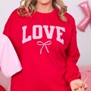  Love With Bow Bella Crew Sweatshirt