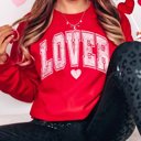  Lover With Heart Crew Sweatshirt