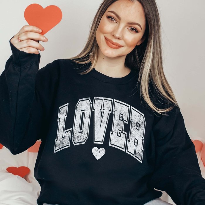 Lover With Heart Crew Sweatshirt