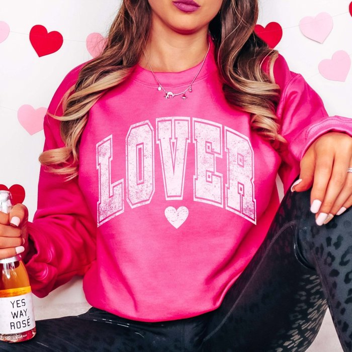 Lover With Heart Crew Sweatshirt