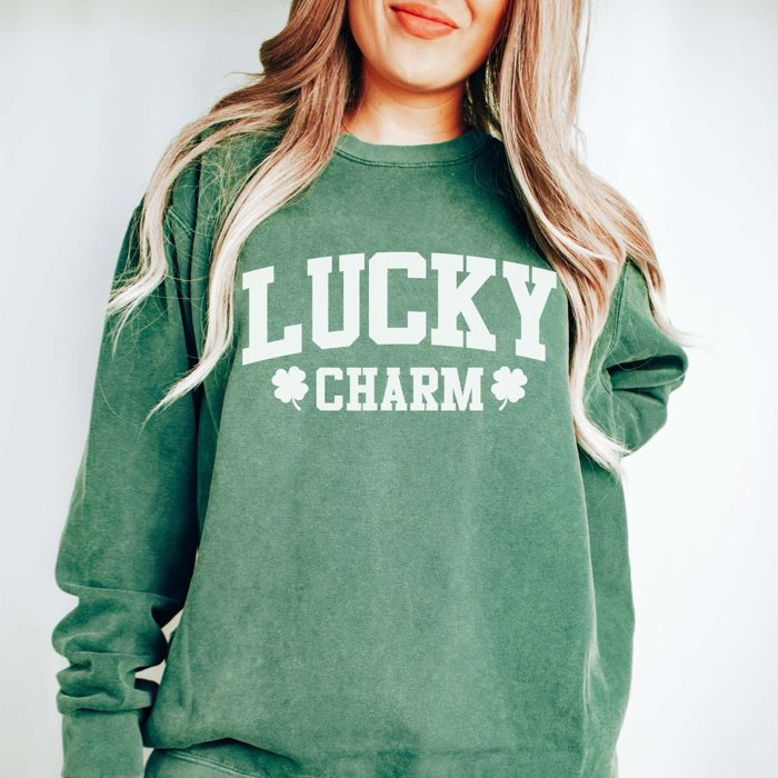 Lucky Charm Comfort Colors Crew Sweatshirt