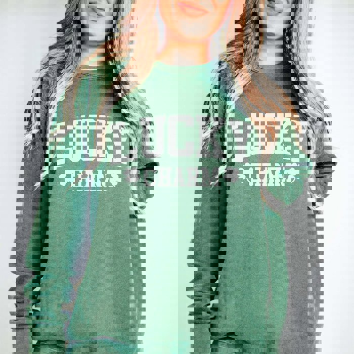 Lucky Charm Comfort Colors Crew Sweatshirt