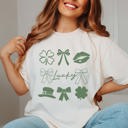 Large Ivory Lucky Collage Comfort Color Tee