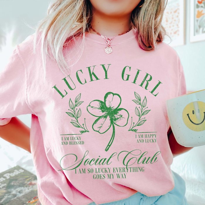 Lucky Girl Social Club Comfort Color Tee