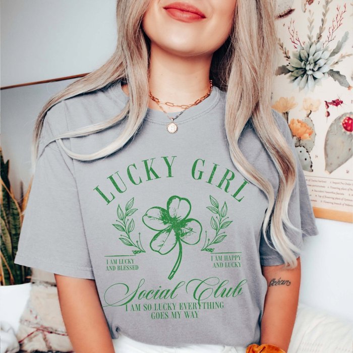 Lucky Girl Social Club Comfort Color Tee