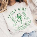 Large Ash Lucky Girl Social Club Crew Sweatshirt