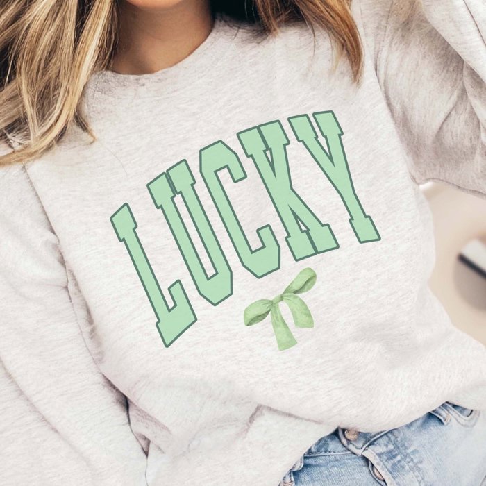 Lucky Green Bow Sweatshirt