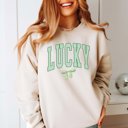 2X Sand Lucky Green Bow Sweatshirt