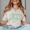 Large Natural Lucky Green Bow Tee