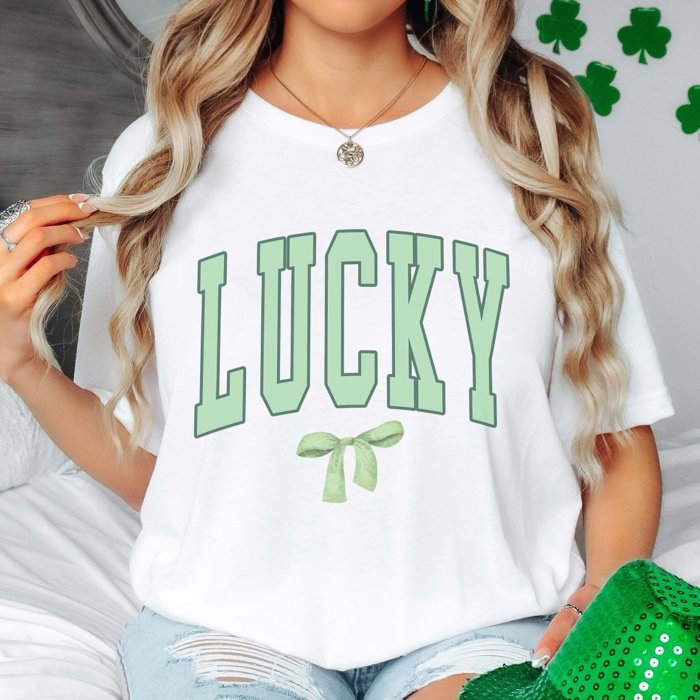 Lucky Green Bow Tee