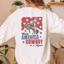 2X White Make America Cowboy Again Back Design Sweatshirt