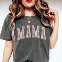 Large Pepper MAMA Baseball Letters Comfort Color Tee