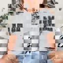 2X Light Grey Mama Spider Web Pattern Bella Graphic Tee