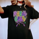  Mardi Gras With Bow Comfort Color Tee