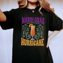 2X Black Mardi Gras Mixed with Hurricane Comfort Color Tee