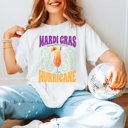 Large White Mardi Gras Mixed with Hurricane Comfort Color Tee