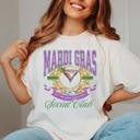 Large Ivory Mardi Gras Social Club Comfort Color Tee