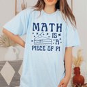 2X Light Blue Math is a Piece of Pie Bella Graphic Tee