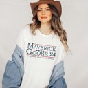 2X White Maverick Goose Election 24 Graphic Tee