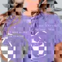 XL Violet Meet Me In The Bleachers Comfort Color Graphic Tee With Front & Back Design