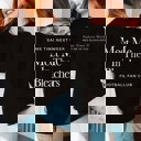 XL Black Meet Me In The Bleachers Graphic Sweatshirt With Front & Back Design