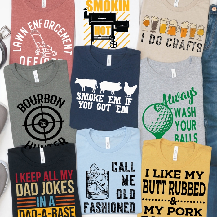 Men’s Funny Christmas Gift Tees – Grillmaster Bourbon Dad Jokes Crafts More
