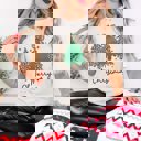 XL Natural Merry Christmas Leopard Trees & Bow Bella Graphic Tee