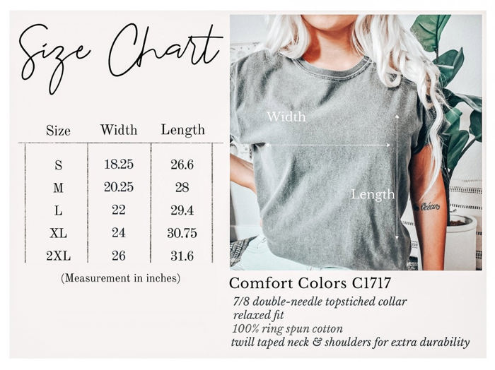 Merry Collegiate Letter Distressed Comfort Color Graphic Tee