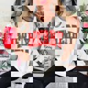 XL Ivory Merry Collegiate Letter Distressed Comfort Color Graphic Tee