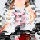 Medium White Merry Sketch Christmas Icons Comfort Color Graphic Tee