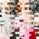 Medium Ash Merry Sketch Christmas Icons Graphic Sweatshirt