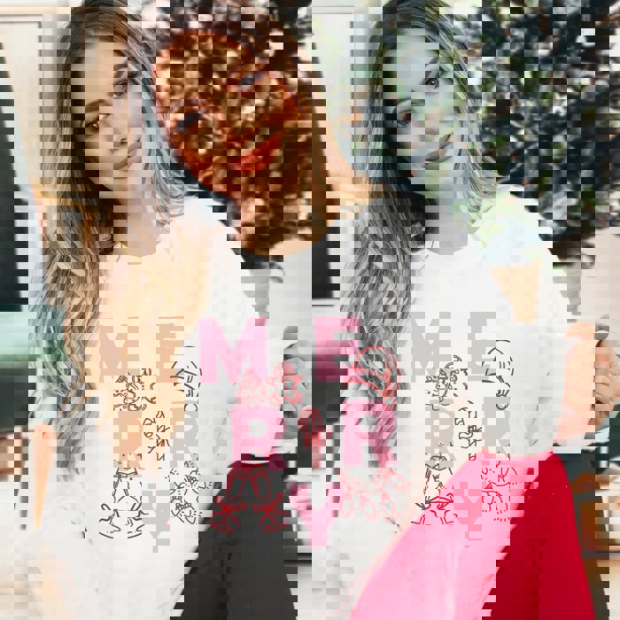 Merry Sketch Christmas Icons Graphic Sweatshirt