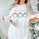  Merry Swiftmas Bracelet Wreaths Comfort Color Graphic Tee