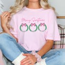  Merry Swiftmas Bracelet Wreaths Comfort Color Graphic Tee