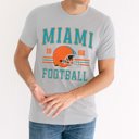 2X Solid Athletic Miami Football Bella Graphic Tee