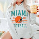 2X Ash Miami Football Graphic Hoodie