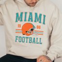 2X Sand Miami Football Graphic Hoodie