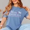 Large Brushed Denim Miss Americana '89 Comfort Color Tee