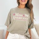 Large Khaki Miss Americana '89 Comfort Color Tee