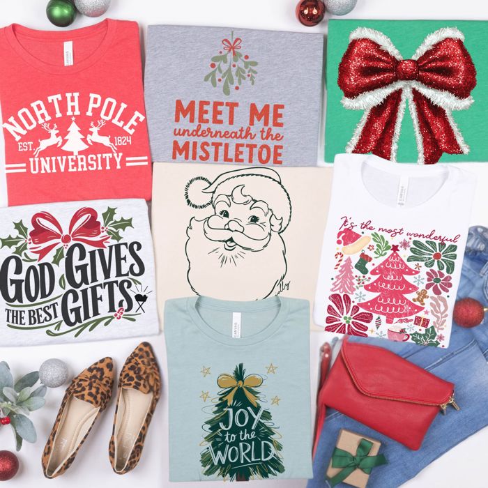 Most Wonderful Time of the Year Bella Canvas Tees – Joyful Christmas Graphic Tees for Women
