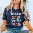 2X Navy Motivator Educator Bella Graphic Tee