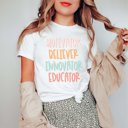 2X White Motivator Educator Bella Graphic Tee