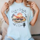 Large Chambray Mountain With A View Comfort Color Tee