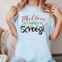 2X Chambray Mrs. Clause Married To Scrooge Comfort Colors Tee