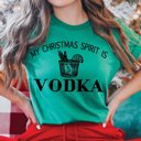 2X Heather Kelly My Christmas Spirit is Vodka Bella Graphic Tee