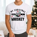 Large White My Christmas Spirit Is Whiskey Graphic Tee