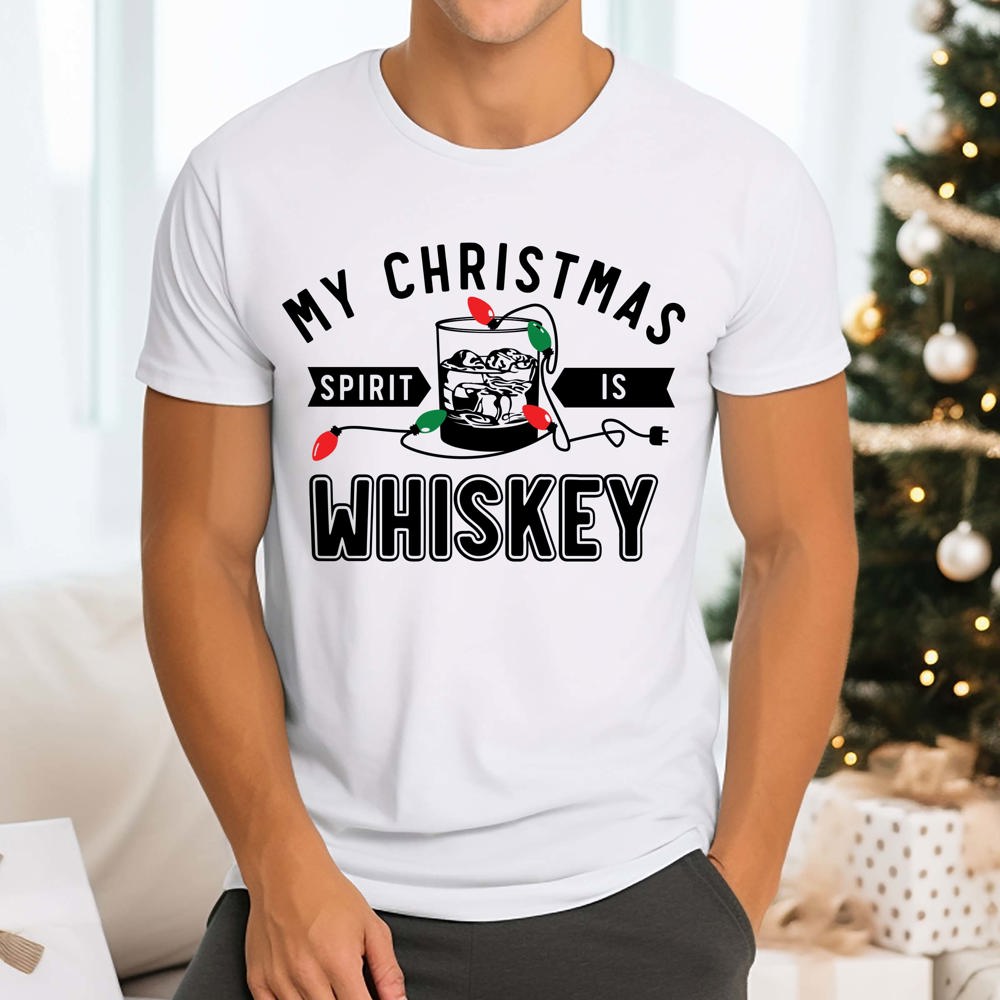 My Christmas Spirit Is Whiskey Graphic Tee