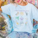 Medium Chambray My Favorite Mardi Gras Collage Comfort Color Tee